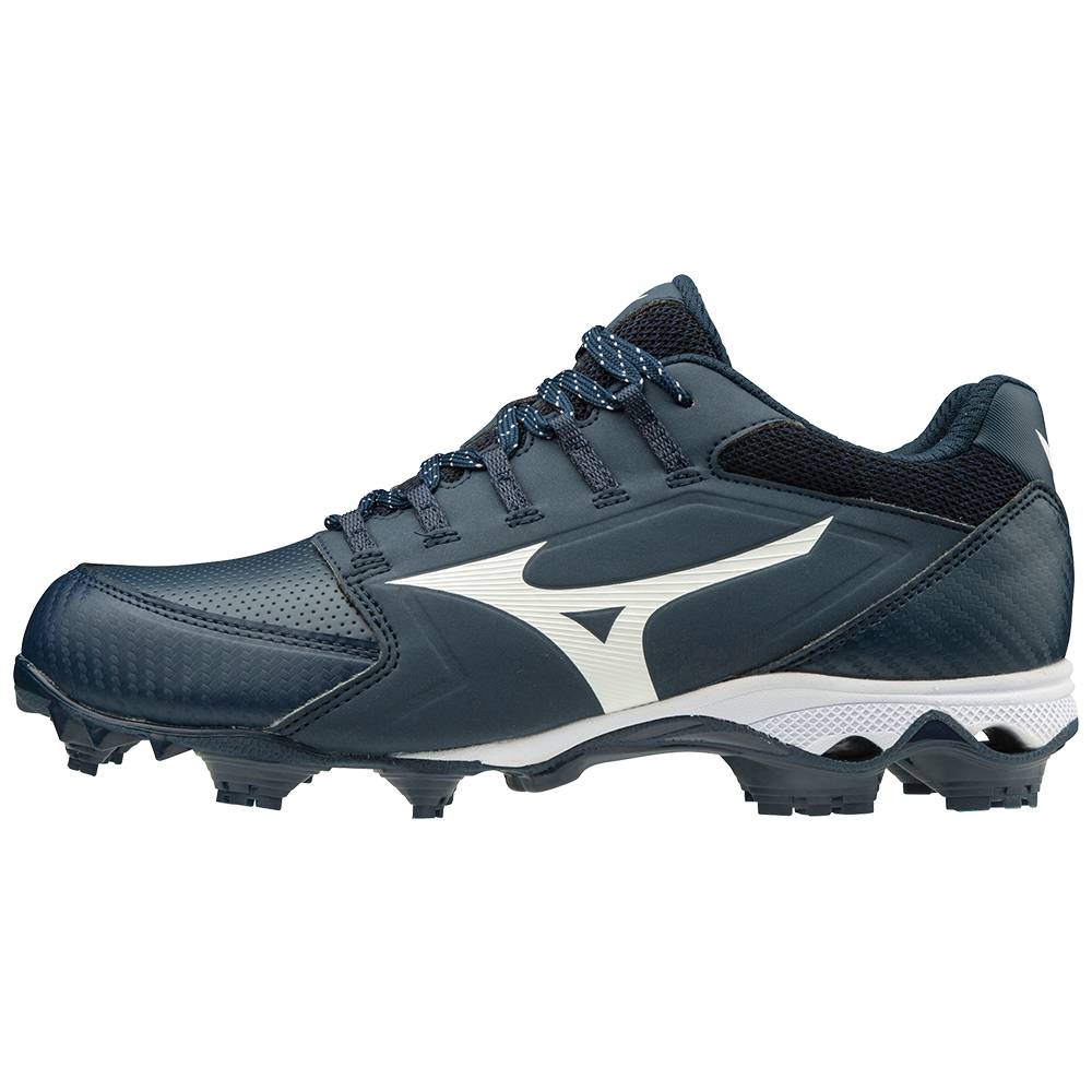 Mizuno 9-Spike Advanced Finch Elite 4 TPU Molded Női Softball Cipő Sötétkék/Fehér BVC870692